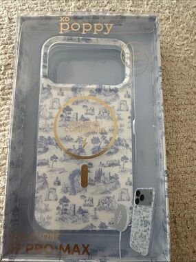 XO Poppy Blue Toile MagSafe Compatible iPhone 17 pro max